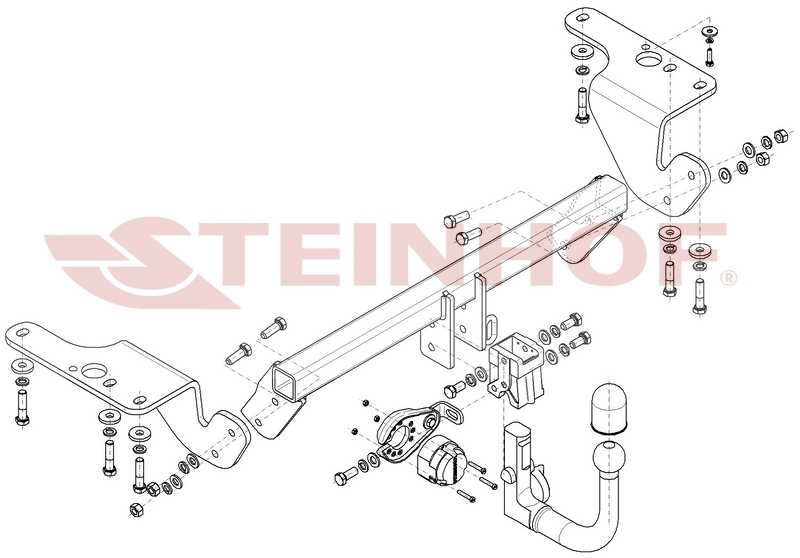 Vertikalna vlečna kljuka Toyota Corolla - 4 vrat (E15) - od 2007 do 2010